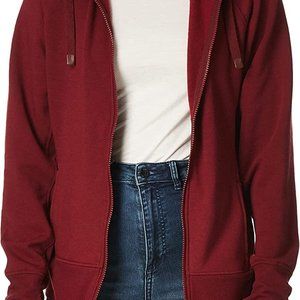 Danskin Women's Double Collar Full Zip Hooded Jacket